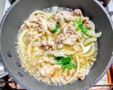 スープセロリ(芹菜)入り豚玉丼作り方5写真