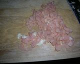 鳥むね肉で作るミートソースとパスタ。作り方2写真