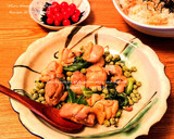 鶏とレタスとグリーンピースのさっぱり炒め作り方4写真