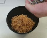 チキンラーメンつけ麺【手間なしランチ】作り方5写真