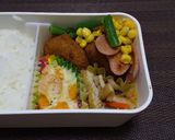 お弁当に ☆彩り魚肉ソーセージ揚げ焼き作り方3写真