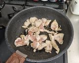 カポナータの残りでむね肉のパスタ作り方3写真