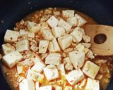 家庭の味噌で！♡鶏ひき肉の麻婆豆腐作り方4写真
