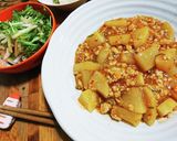 家庭の味噌で！♡鶏ひき肉の麻婆豆腐作り方6写真
