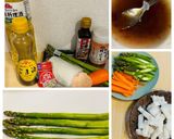 グリーンアスパラとイカのオイスター炒め作り方1写真