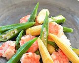 海老とヤングコーンのロングペパー炒め♪作り方9写真