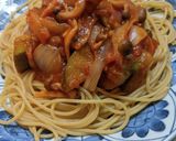 ナスとしめじのトマトソースパスタ作り方6写真