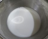 豆乳で★ブルーベリーの2色ハウピア作り方1写真