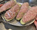 レンジで出来る♪なすボートハンバーグ作り方4写真