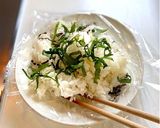 じゃこ（しらす）と大葉、塩昆布のおにぎり作り方4写真