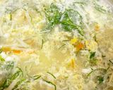 おかひじき えのき かきたま味噌汁^^作り方9写真