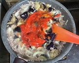包丁不要！揚げナスとひき肉のトマトパスタ作り方6写真