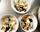 肉無豆腐茄子椎茸オーロラ味噌味八宝菜風作り方8写真