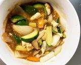 レンジ肉無豆腐中濃ドレッシング味野菜炒め作り方15写真