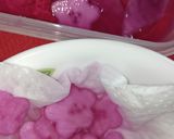 紫キャベツの酢漬けに咲く✤大根の紫陽花♡作り方3写真
