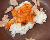 簡単☆豚キムチーズ飯作り方4写真