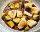鶏むねとナスの黒酢からめ作り方8写真