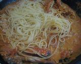渡り蟹で♪トマトクリームスパ作り方5写真