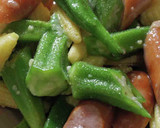 季節の野菜とソーセージの鶏油和え作り方4写真
