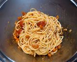 簡単☆お手軽ミートソースパスタ♩作り方3写真