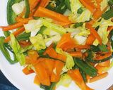 三色体に良い野菜炒め作り方1写真
