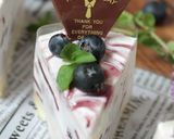 ブルーベリー*フルーツリボンのレアチーズ作り方40写真
