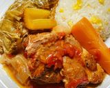 大きな豚肉と野菜のトマト煮込み作り方7写真