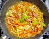 豚こま肉とキャベツと人参の中華みそ炒め作り方7写真