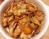 ワインに合う♪鶏肉と舞茸のアヒージョ作り方4写真