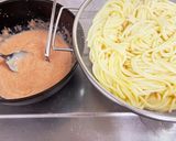 ソース手作り!明太マヨパスタ作り方4写真