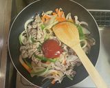 超簡単☆旨味堪能!豚こまケチャップ炒め作り方6写真