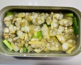キャンプ飯 アサリと小ネギの炊込みご飯作り方3写真