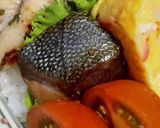 胸肉と紫蘇の塩麹焼きと鰤照り焼き弁当作り方2写真