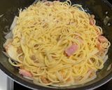 濃厚和風ねばボナーラ（再現）作り方5写真