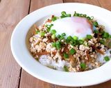 レンジで簡単♪鶏そぼろ／昆布の佃煮料理作り方5写真