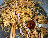 豆腐干の旨辛焼きそば作り方3写真
