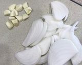 豚肉とポン酢の和風ペペロンチーノ作り方1写真