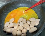 魚肉ソーセージと卵のケチャップ炒め作り方4写真