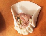 お弁当に便利！餃子の皮でにら饅頭作り方4写真