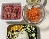 私の夏野菜キーマカレー作り方1写真