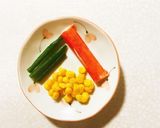 カニカマと三度豆とコーンのマヨトースト作り方1写真