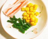 カニカマと三度豆とコーンのマヨトースト作り方2写真