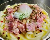 【冷製】うどんでカルボナーラ風作り方8写真