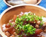 自家製納豆を使って「まぐろ納豆丼」作り方4写真