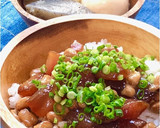 自家製納豆を使って「まぐろ納豆丼」作り方4写真