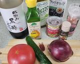 クスクスサラダ&黒酢味で健康作り方2写真