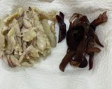 鶏肉ときくらげのからしマカあえ作り方2写真