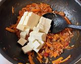 保育園レシピ！豆腐のケチャップ煮作り方5写真