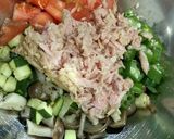 超簡単！トマトとズッキーニのツナパスタ作り方2写真