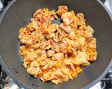 豚こま肉とナスとニラとエリンギの味噌炒め作り方3写真